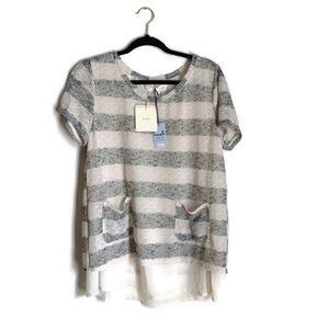 ❌ sold ❌ Areve NWT Striped Knit Top Size L